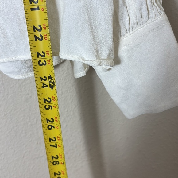 J. Crew 100% Viscose White Button Down Shirt size Large - Picture 5 of 8